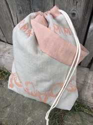 Taška na pletení - růžová