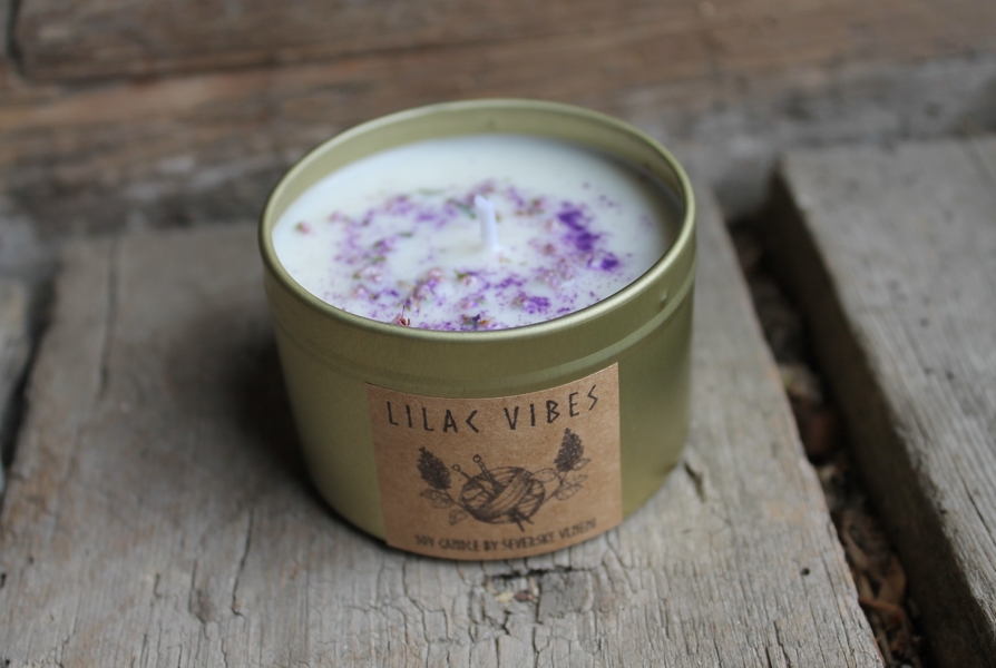 Svíčka v plechové krabičce - Lilac vibes